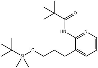 N-(3-(3-(tert-Butyldimethylsilyloxy)propyl)-pyridin-2-yl)pivalamide Structure