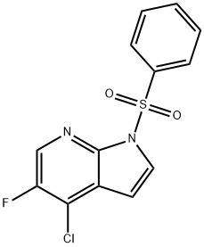 4-Chloro-5-fluoro-1-(phenylsulfonyl)-1H-pyrrolo-[2,3-b]pyridine,1228665-75-5,结构式