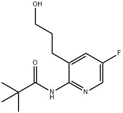N-(5-Fluoro-3-(3-hydroxypropyl)pyridin-2-yl)-pivalamide 结构式
