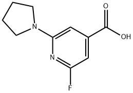 2-Fluoro-6-(pyrrolidin-1-yl)isonicotinic acid,1228665-96-0,结构式