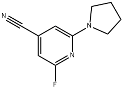 2-Fluoro-6-(pyrrolidin-1-yl)isonicotinonitrile Structure