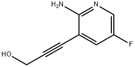 3-(2-Amino-5-fluoropyridin-3-yl)prop-2-yn-1-ol 结构式