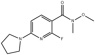 2-Fluoro-N-methoxy-N-methyl-6-(pyrrolidin-1-yl)-nicotinamide Structure