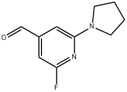 2-氟-6-(吡咯烷-1-基)异烟醛 结构式