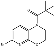 1-(6-Bromo-2,3-dihydro-1H-pyrido[2,3-b][1,4]-oxazin-1-yl)-2,2-dimethylpropan-1-one 结构式