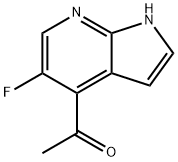 1-(5-フルオロ-1H-ピロロ[2,3-B]ピリジン-4-イル)エタノン 化学構造式