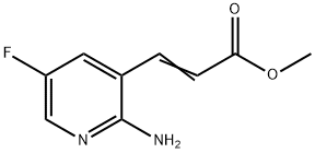 (E)-Methyl 3-(2-amino-5-fluoropyridin-3-yl)-acrylate, 1228670-23-2, 结构式