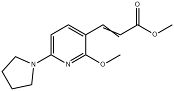 (E)-Methyl 3-(2-methoxy-6-(pyrrolidin-1-yl)-pyridin-3-yl)acrylate Structure