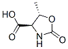 4-Oxazolidinecarboxylicacid,5-methyl-2-oxo-,(4R-trans)-(9CI) Structure