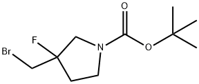 3-(溴甲基)-3-氟吡咯烷-1-羧酸叔丁酯,1228765-03-4,结构式