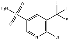 6-chloro-5-(trifluoromethyl)pyridine-3-sulfonamide Struktur