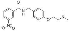 N-[4-[2-(ジメチルアミノ)エトキシ]ベンジル]-3-ニトロベンズアミド 化学構造式
