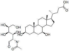 ursodeoxycholic acid N-acetylglucosaminide Struktur