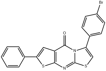 3-(4-Bromophenyl)-7-phenyl-5H-thiazolo(3,2-a)thieno(2,3-d)pyrimidin-5- one Struktur