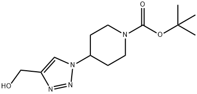 4-[4-(Hydroxymethyl)-1H-1,2,3-triazol-1-yl]-1-piperidinecarboxylic acid tert-butyl ester Structure