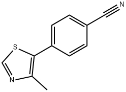 4-(4-methylthiazol-5-yl) benzonitrile Struktur