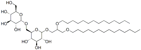 1,2-di-O-tetradecyl-3-O-(6-O-glucopyranosyl-glucopyranosyl)glycerol,123001-17-2,结构式