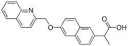 2-[6-[(Quinolin-2-yl)methoxy]naphthalen-2-yl]propanoic acid Structure