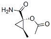 Cyclopropanecarboxamide, 1-(acetyloxy)-2-methyl-, cis- (9CI) Structure