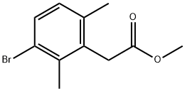 Benzeneacetic acid, 3-broMo-2,6-diMethyl-, Methyl ester 结构式