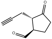 Cyclopentanecarboxaldehyde, 3-oxo-2-(2-propynyl)-, trans- (9CI) Struktur