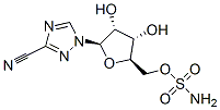 1-(5'-O-sulfamoyl-beta-D-ribofuranosyl)(1,2,4)triazole-3-carbonitrile 化学構造式