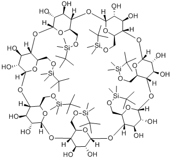 HEPTAKIS-6-(DIMETHYL-TERT-BUTYLSILYL)-BETA-CYCLODEXTRIN Struktur