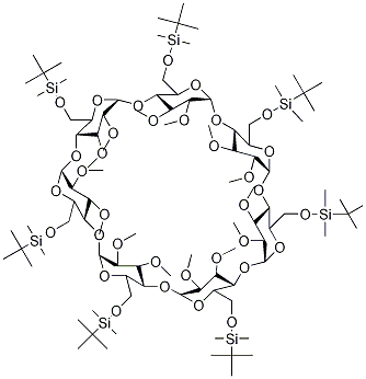 2,3-二甲基-6-叔丁基二甲基-Β-环糊精,123155-04-4,结构式