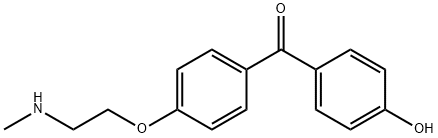 (4-Hydroxyphenyl)[4-[2-(MethylaMino)ethoxy]phenyl]Methanone Struktur