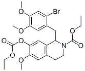 2(1H)-Isoquinolinecarboxylic  acid,  1-[(2-bromo-4,5-dimethoxyphenyl)methyl]-7-[(ethoxycarbonyl)oxy]-3,4-dihydro-6-methoxy-,  ethyl  ester 结构式