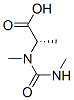 L-Alanine, N-methyl-N-[(methylamino)carbonyl]- (9CI) Structure