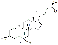 3,6-dihydroxy-6-methylcholanoic acid Structure