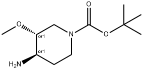 trans-4-AMino-1-Boc-3-Methoxypiperidine Struktur
