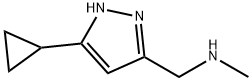 1-(5-cyclopropyl-1H-pyrazol-3-yl)-N-methylmethanamine(SALTDATA: FREE) Struktur