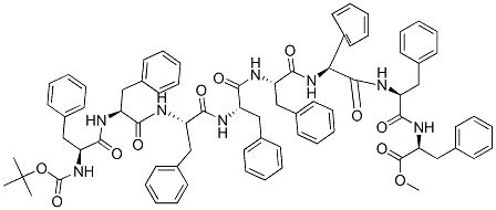 tert-butyloxycarbonylphenylalanyl-phenylalanyl-phenylalanyl-phenylalanyl-phenylalanyl-phenylalanyl-phenylalanyl-phenylalanine methyl ester Structure
