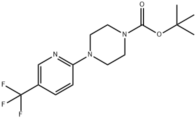 tert-Butyl 4-(5-(trifluoromethyl)pyridin-2-yl)piperazine-1-carboxylate Struktur