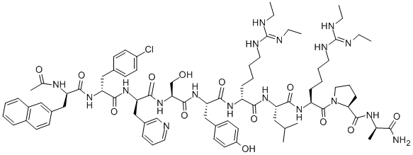 醋酸加尼瑞克, 123246-29-7, 结构式