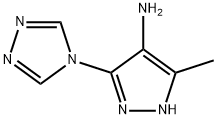 5-Methyl-3-(4H-1,2,4-triazol-4-yl)-1H-pyrazol-4-amine 化学構造式