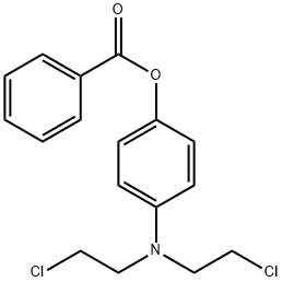 4-[Bis(2-chloroethyl)amino]phenol benzoate Structure