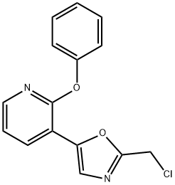 2-(Chloromethyl)-5-(2-phenoxypyridin-3-yl)oxazole Struktur