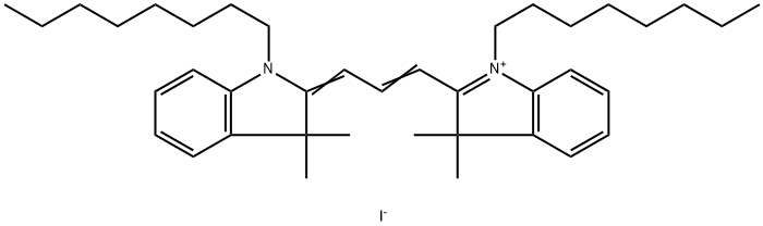 1,1'-DIOCTYL-3,3,3',3'-TETRAMETHYLINDOCARBOCYANINE IODIDE Structure