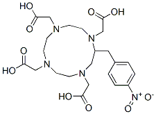 2-(4-nitrobenzyl)-1,4,7,10-tetraazacyclododecane-N,N',N'',N'''-tetraacetic acid,123317-51-1,结构式