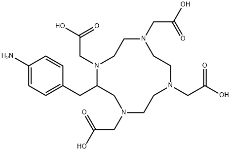 2,2',2'',2''-(2-(4-氨基苄基)-1,4,7,10-四氮杂环十二烷-1,4,7,10-四基)四乙酸 结构式