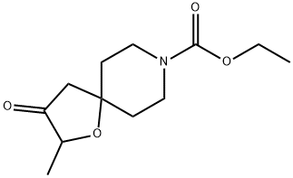 8-(ETHOXYCARBONYL)-2-METHYL-1-OXA-8-AZASPIRO[4,5]-DECAN-3-ONE Structure