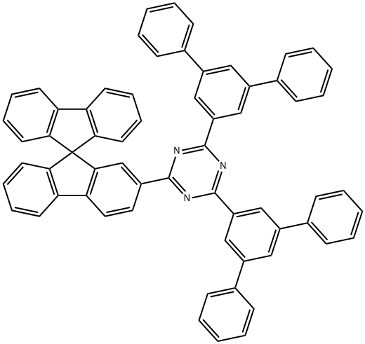 1,3,5-Triazine, 2-(9,9'-spirobi[9H-fluoren]-2-yl)-4,6-bis([1,1':3',1''-terphenyl]-5'-yl) 化学構造式