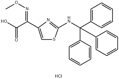 2-(TRITYLAMINO)-ALPHA-(METHOXYIMINO)-4-THIAZOLEACETIC ACID HYDROCHLORIDE Structure