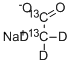 SODIUM ACETATE-13C2-2-D3 Structure