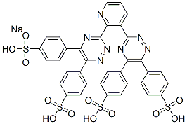 bis[bis(4-sulfophenyl)-1,2,4-triazin-3-yl]pyridine sodium Struktur