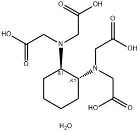 反-1,2-二氨基环己烷-N,N,N',N'-四乙酸单水合物 结构式