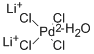 LITHIUM TETRACHLOROPALLADATE(II) HYDRATE Structure